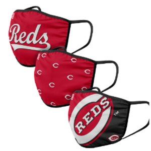 Cincinnati Reds FOCO Adult Cloth Face Covering 3-Pack